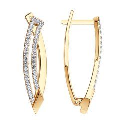 Серьги из золота с фианитами (Арт.024869)