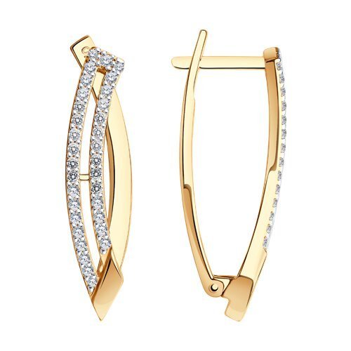 Серьги из золота с фианитами (Арт.024869)
