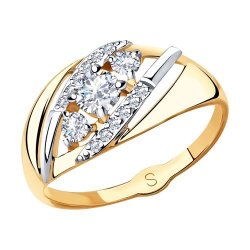 Кольцо из золота с фианитами (Арт.018052)