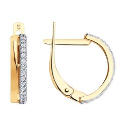 Серьги из золота с фианитами (Арт.027125)