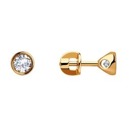 Серьги из золота с фианитами (Арт.028254)