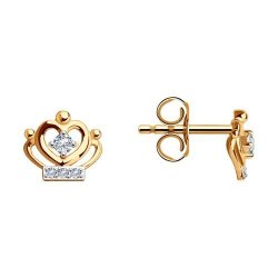 Серьги из золота с фианитами (Арт.029797)