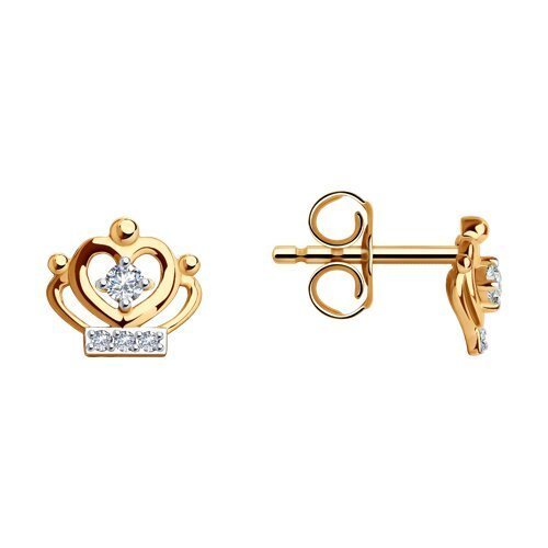 Серьги из золота с фианитами (Арт.029797)