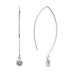 Серьги из серебра с фианитами (Арт.94026011)
