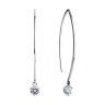 Серьги из серебра с фианитами (Арт.94026011)