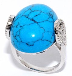Кольцо Серебряные крылья (Арт.21sr000855c-1-96_biryuzapr_kubcirkonii)