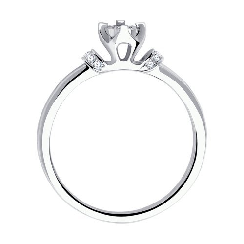 Помолвочное кольцо из белого золота с бриллиантами (Арт.1011075)
