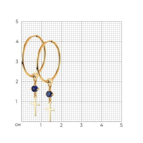 Серьги золотые пробы 585 (Арт.727094)