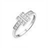 Кольцо серебряное с фианитами «Geometry Fresh» Fresh Jewelry (арт.CZ-R05136-X-W-X-X-W)