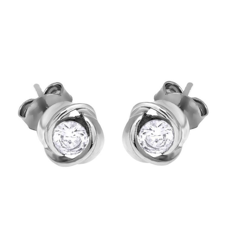 Серьги из серебра с фианитом (Арт.hl-e31e12w12-x-w-w-x-x)