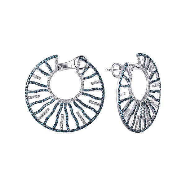 Серьги из белого золота с бриллиантом (Арт.7_896_988_wgdwdl_dl_wg)