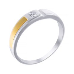 Кольцо из белого золота с бриллиантом (Арт.aar6701l_ko_wg)