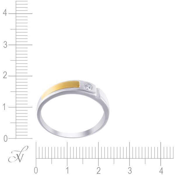 Кольцо из белого золота с бриллиантом (Арт.aar6701l_ko_wg)