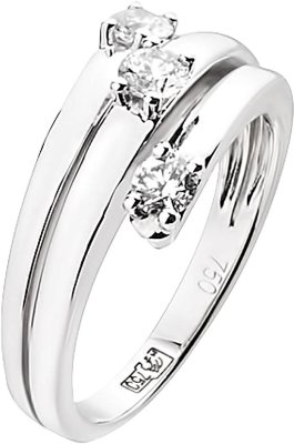 Кольцо из белого золота с бриллиантом (Арт.df051gb2)