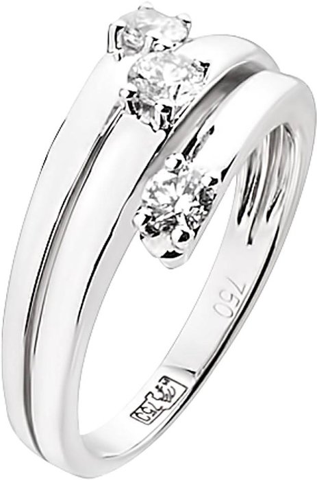 Кольцо из белого золота с бриллиантом (Арт.df051gb2)