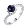 Кольцо серебряное с жемчугом и фианитами «Nautilus Вечерняя Волна» Fresh Jewelry (арт.PI-R02636-X-W-PNB-X-W)