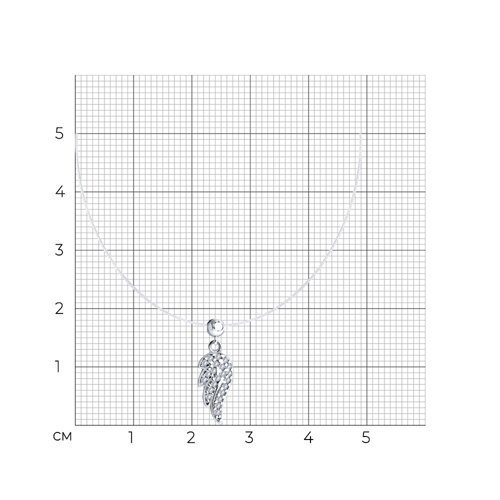 Колье из серебра с фианитами (Арт.94070652)