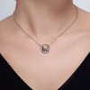 Колье из серебра с фианитами «Черная кошка» Соколов (арт.94070763)