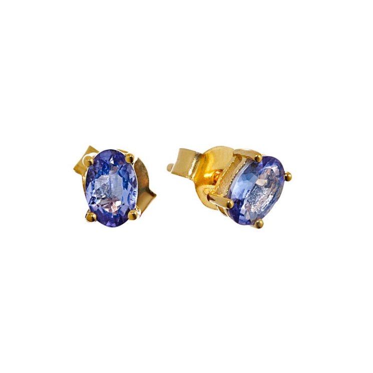 Серьги из серебра с танзанитом (Арт.sm-e00600-x-l-tn-x-x)