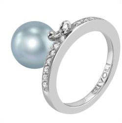 Кольцо из серебра с жемчугом и кристаллом swarovski (Арт.zar-14-10-27-s)