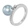 Кольцо из серебра с жемчугом и кристаллом swarovski (Арт.zar-14-10-27-s)