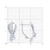Серьги из серебра с фианитом «Сияние лилии» SOKOLOV (арт.94-120-00022-1)