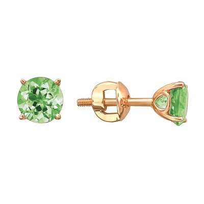 Серьги из красного золота с хризолитом «Summer Breeze» Estet (арт.01С3110886-4)