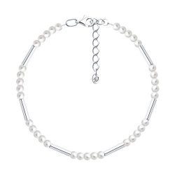Браслет из серебра с синтетическим жемчугом (Арт.94-150-00198-1) Браслет из серебра с синтетическим жемчугом (Арт.94-150-00198-1)