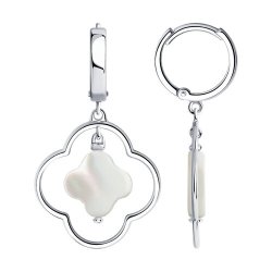 Серьги из серебра с перламутром (Арт.83020295)