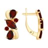 Серьги из золочёного серебра с гранатами (Арт.92021804)