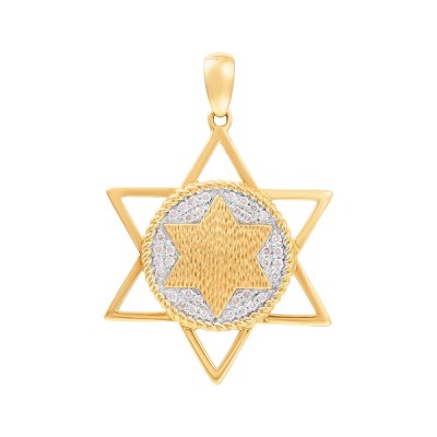 Кулон с бриллиантами «Звезда Света» золото 585 Myjewels (арт.P21712_PD_YG)