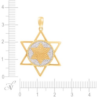 Кулон с бриллиантами «Звезда Света» золото 585 Myjewels (арт.P21712_PD_YG)