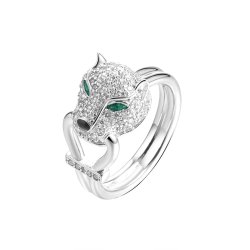 Кольцо из серебра с фианитом и шпинелью (Арт.cz-r04000-x-w-em-b-w)
