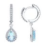 Серьги из серебра с ситаллами и фианитами (Арт.92022810)