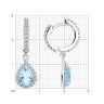 Серьги из серебра с ситаллами и фианитами (Арт.92022810)