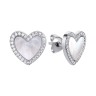 Серьги серебряные с жемчугом и фианитами «Heart of Fresh» MY JEWELS (арт.PI-E03087-X-W-PN-X-W)