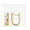 Серьги из золочёного серебра с фианитами (Арт.93-120-01515-1)