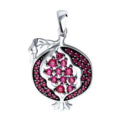 Подвеска из серебра с корундами (Арт.94033247) Подвеска из серебра с корундами (Арт.94033247)