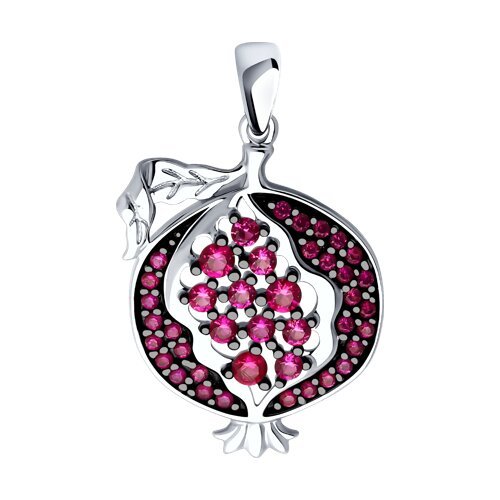 Подвеска из серебра с корундами (Арт.94033247) Подвеска из серебра с корундами (Арт.94033247)