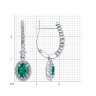 Серьги из белого золота с бриллиантами и изумрудами (Арт.3020519-3)