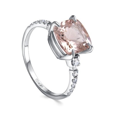 Кольцо с бриллиантами и морганитом «Шармэль» из золота 585 проба Kabarovsky (арт.111193810400)