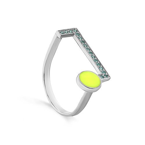 Кольцо серебряное с гранатитом «Disco Flash» Kabarovsky (арт.11-641-21437)