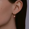 Серьги из золота с фианитами и эмалью (Арт.51-121-02618-1)