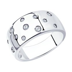 Кольцо из серебра с фианитами (Арт.94-110-01516-1)