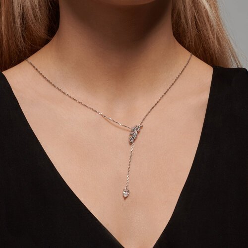 Колье из серебра с фианитами (Арт.94070934)