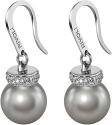 Серьги из серебра с жемчугом и кристаллом swarovski (Арт.abs-1-10-30-s)