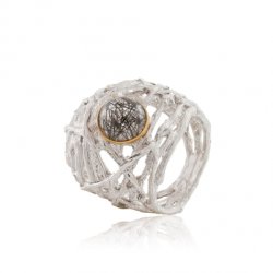 Серебряное кольцо BEAVERS с кварцем 1408rkv
