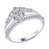 Кольцо из серебра с фианитами (Арт.94012282)