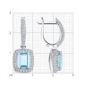 Серьги из белого золота с бриллиантами и аквамарином (Арт.6024467-3)