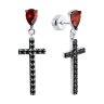 Серьги из серебра с фианитами (Арт.94026503)